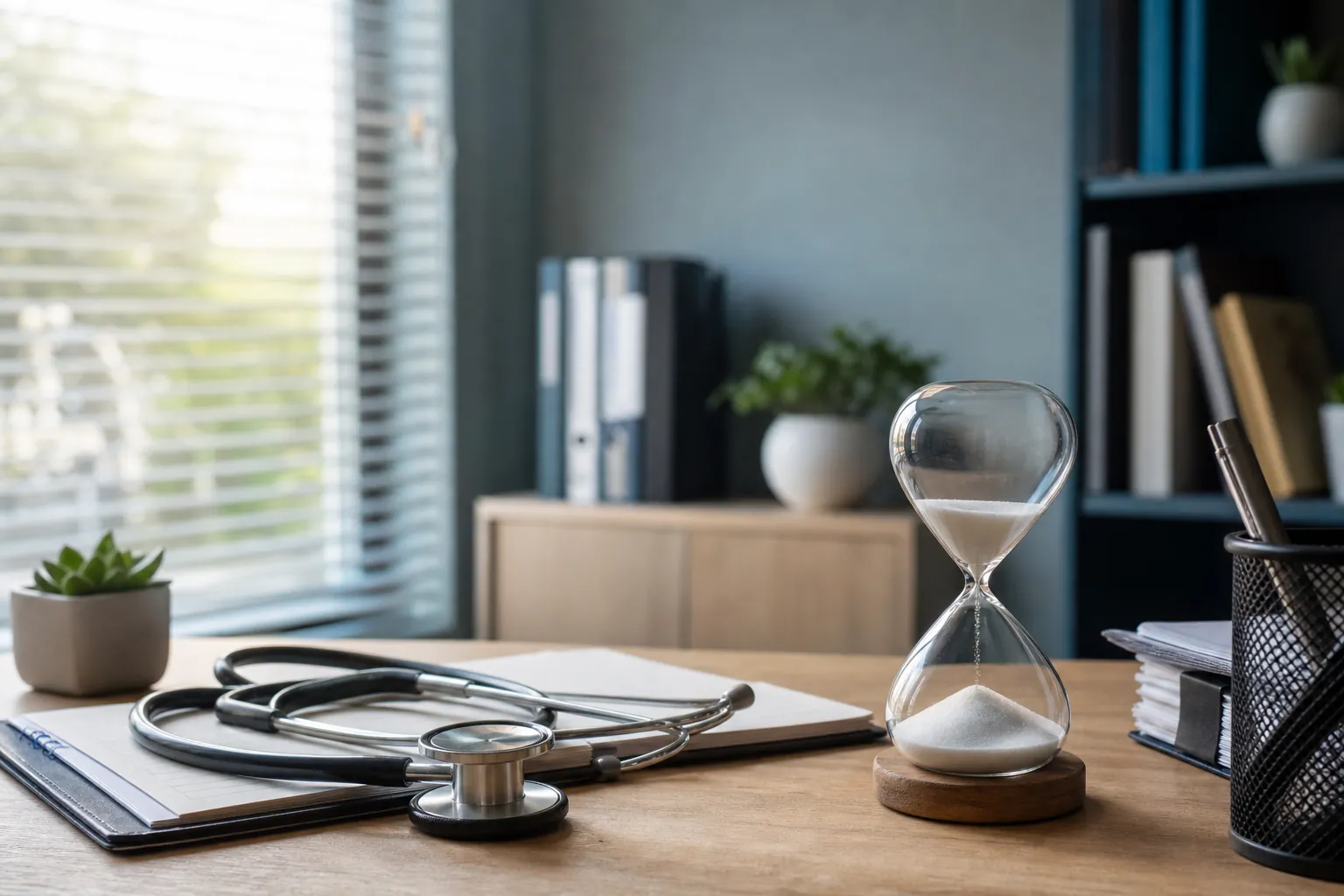 How Early Should a Medical Practice Owner Begin Preparing for an Exit? in United States Editorial illustration of How Early Should a Medical Practice Owner Begin Preparing for an Exit? in United States