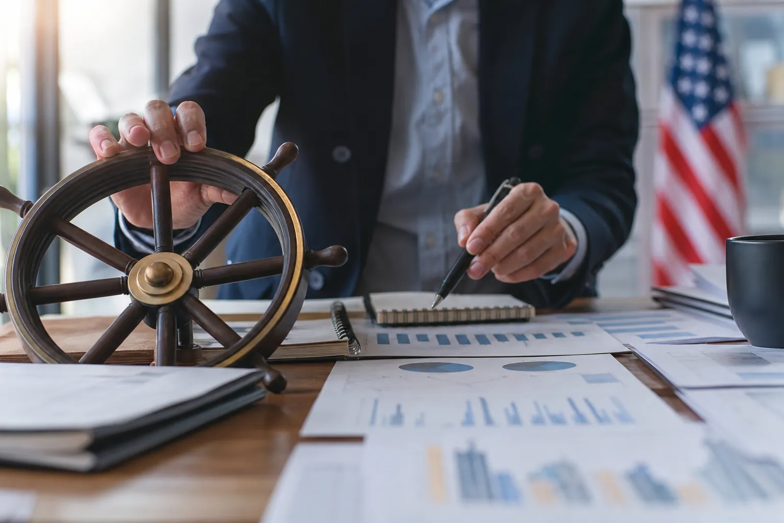 Using a fractional CFO to navigate a business turnaround in United States Editorial illustration of Using a fractional CFO to navigate a business turnaround in United States