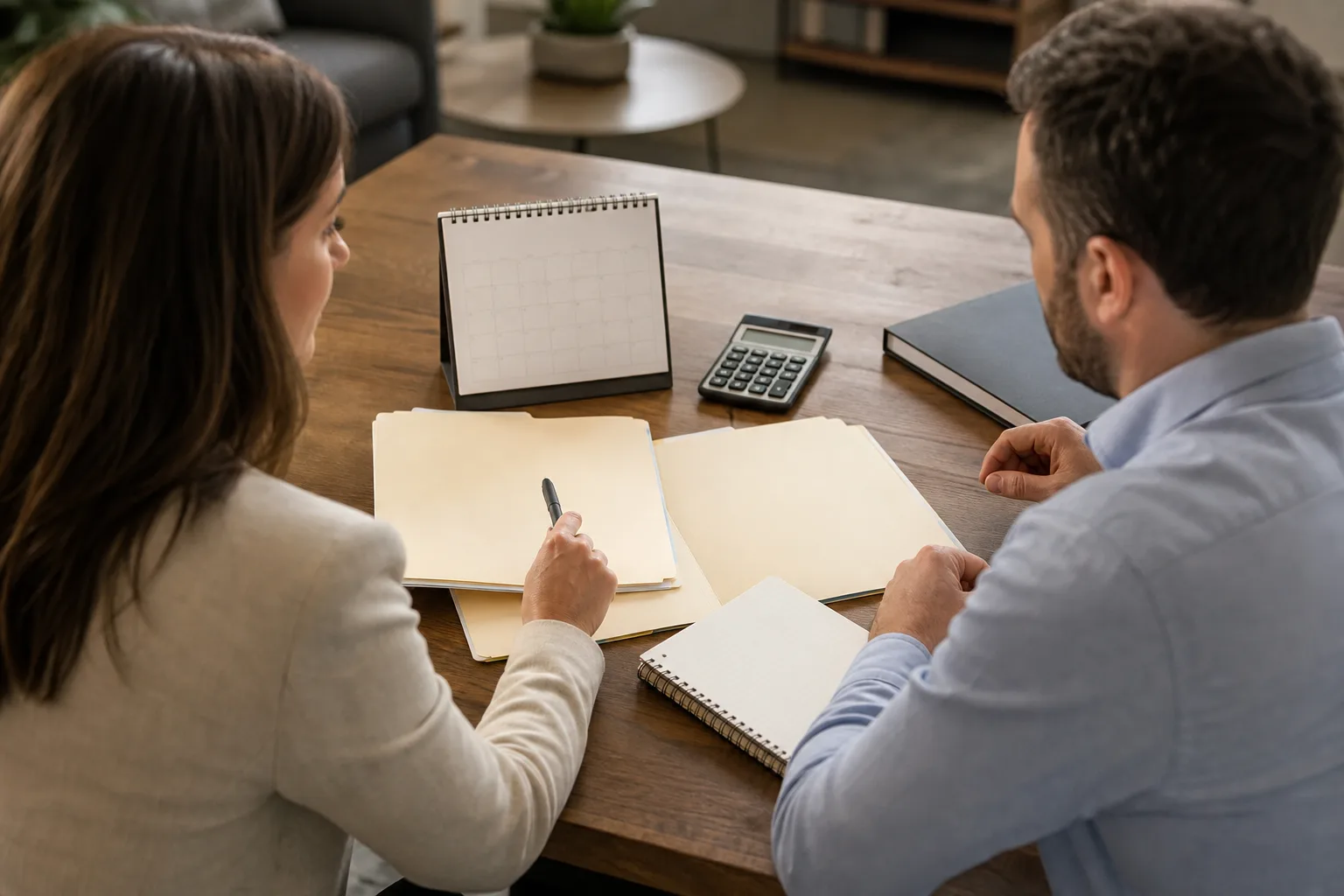Business owners discussing why founder compensation strategy matters with financial charts Business owners discussing why founder compensation strategy matters with financial charts